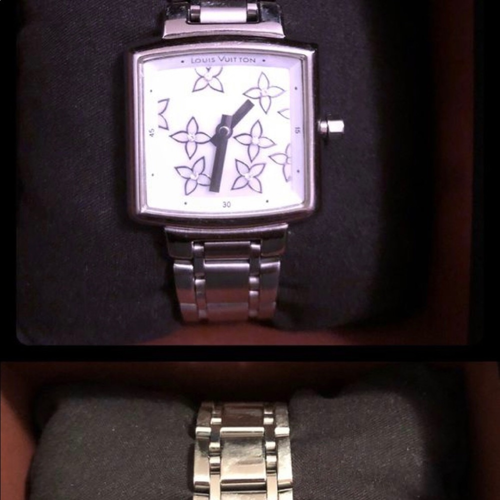 💯 Louis Vuitton Swiss watch 22mm Q2121 Diamond